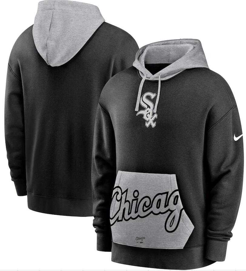 Men's Chicago White Sox Nike Black Gray Heritage Tri Blend Pullover Hoodie,We sell and wholesale Men's Chicago White Sox Nike Black Gray Heritage Tri Blend Pullover Hoodie on line form chian!